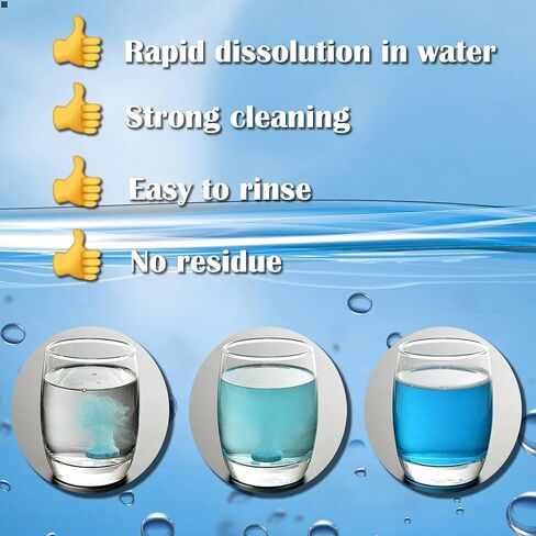 100 Pcs Windshield Washer Fluid Tablets – Solid Concentrated Glass Cleaner for Car, Kitchen, Windows – 1 Tablet Makes 1 Gallon – Effervescent Wiper Fluid, No Harsh Chemicals in Saudi Arabia