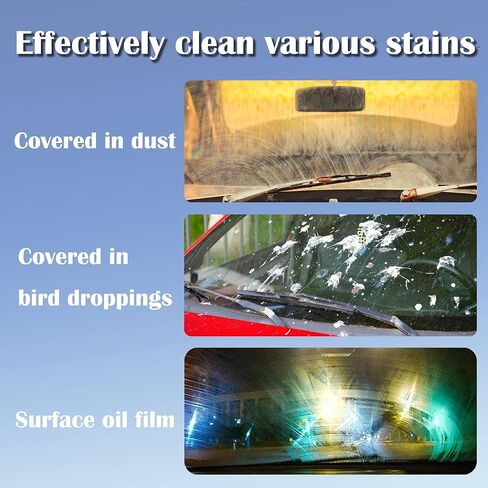 100 Pcs Windshield Washer Fluid Tablets – Solid Concentrated Glass Cleaner for Car, Kitchen, Windows – 1 Tablet Makes 1 Gallon – Effervescent Wiper Fluid, No Harsh Chemicals in Saudi Arabia