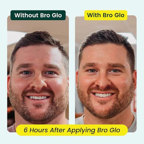 Bro Glo Self Tanner for The Boys - Quick Application Foam Mousse - Easy Sunless Tan For Your Face - Oil Free Water Based for Faster Skin Drying - Natural Sun Kissed Bronze Color Perfect for Men - Beach and Pool Not Required 3.4 FL oz in Kuwait