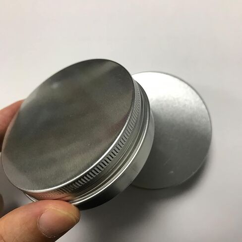 JOYWEE 24 Pack (1 Oz/30ml) Screw Top Round Aluminum Tin Cans, Metal Tin Storage Jar Containers with Screw Cap for Lip Balm, Cosmetic, Candles, Salve, Make Up, Eye Shadow, Powder, Tea in Saudi Arabia