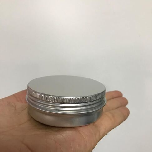 JOYWEE 24 Pack (1 Oz/30ml) Screw Top Round Aluminum Tin Cans, Metal Tin Storage Jar Containers with Screw Cap for Lip Balm, Cosmetic, Candles, Salve, Make Up, Eye Shadow, Powder, Tea in Saudi Arabia