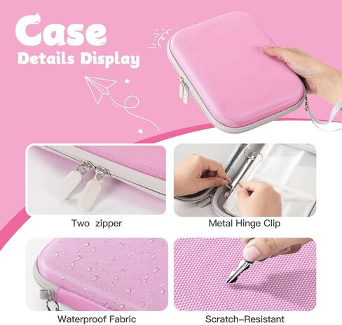 Card Case Fit for Yoto Cards, Portable Card Binder Holder with 120 Pockets for Player & Mini Audiobook Cards, Card Folder Storage with Sleeves for Travel (Pink) in Saudi Arabia
