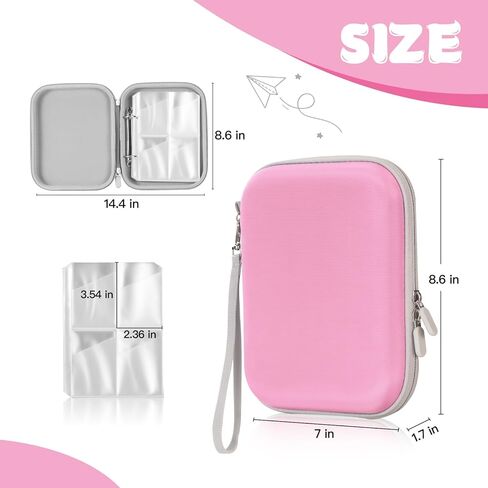 Card Case Fit for Yoto Cards, Portable Card Binder Holder with 120 Pockets for Player & Mini Audiobook Cards, Card Folder Storage with Sleeves for Travel (Pink) in Saudi Arabia