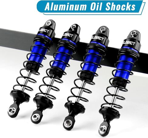 GLOBACT ألومنيوم 88 مم ماص للصدمات الزيتية الأمامية والخلفية مع نوابض لـ TRAXXAS Mini Maxx XRT 107154-1 108076-1 1/16 RC ترقيات الشاحنة (أزرق) in Kuwait