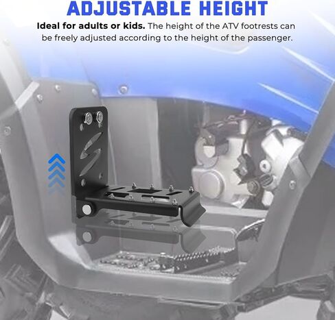 JERBOR Upgraded ATV Passenger Foot Rest, Foldable with Magnetic Design for Rear Passenger Foot Pedals Non-Slip 4 Wheel Foot Pegs Universal Fit for Polaris Sportsman,for Honda Rubicon Foreman Fourtrax in Saudi Arabia