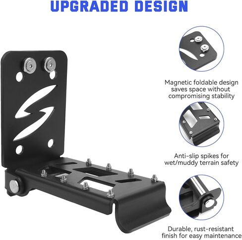 JERBOR Upgraded ATV Passenger Foot Rest, Foldable with Magnetic Design for Rear Passenger Foot Pedals Non-Slip 4 Wheel Foot Pegs Universal Fit for Polaris Sportsman,for Honda Rubicon Foreman Fourtrax in Saudi Arabia