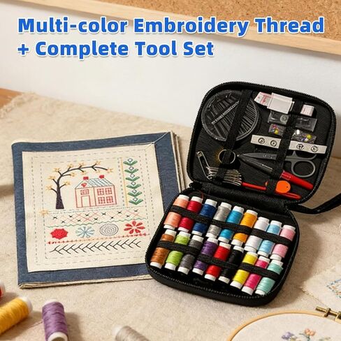 The Ultimate Embroidery Learning Book,Embroidery Stitch Book Kit,Embroidery Kit for Beginners,DIY Embroidery Stitch Books Kit with Multiple Sewing Kit, 106 Pattern for DIY and Sew Enthusiast in Saudi Arabia