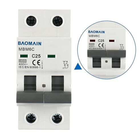 Baomain قاطع الدائرة المصغرة DZ47-63 Break AC400V 2Amp 2 Pole DIN Rail Mounting in Saudi Arabia