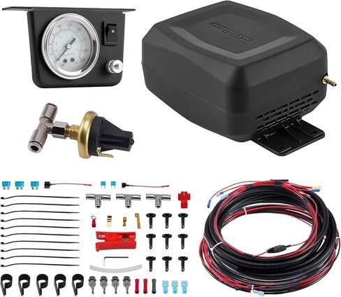 maXpeedingrods On Board Air Compressor System with Low Pressure Sensor Universal Air Compressor Kit for Trucks Vans in Saudi Arabia