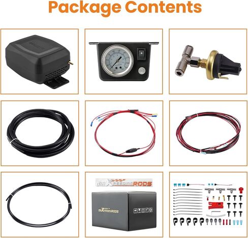 maXpeedingrods On Board Air Compressor System with Low Pressure Sensor Universal Air Compressor Kit for Trucks Vans in Saudi Arabia