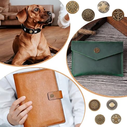 AHANDMAKER 36 Set Leather Snap Fasteners Kit - 18mm Snaps, Press Studs, Buttons for Leather Craft, Jacket, Jeans, Clothes, Bags in Saudi Arabia