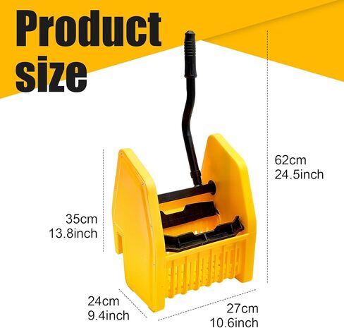 Sasylvia Yellow Mop Wringer Down Press Wringer Mop Bucket Wringer Only Mop Strainer Industrial Cleaning Accessories for Commercial Floor Mopping Buckets Household Restaurant Restroom Supplies in Saudi Arabia
