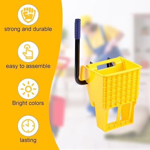 Sasylvia Yellow Mop Wringer Down Press Wringer Mop Bucket Wringer Only Mop Strainer Industrial Cleaning Accessories for Commercial Floor Mopping Buckets Household Restaurant Restroom Supplies in Saudi Arabia