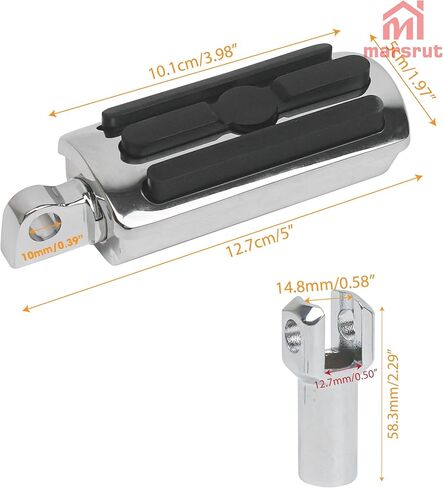 Passenger Peg Fit for Harley Davidson Softail 2000-2006, Footpeg Rest for Springer Classic Standard Deuce Heritage Fatboy, Chrome Rear Motorcycle Pedal Accessories Mounts with Clevis Mounting Kit in Saudi Arabia