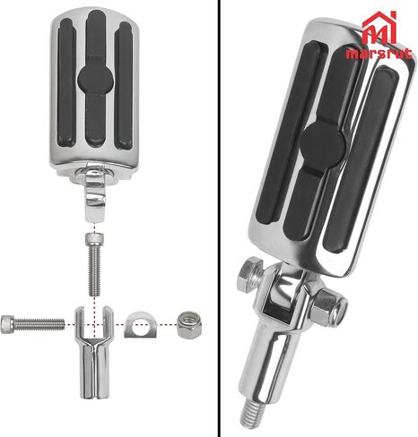 Passenger Peg Fit for Harley Davidson Softail 2000-2006, Footpeg Rest for Springer Classic Standard Deuce Heritage Fatboy, Chrome Rear Motorcycle Pedal Accessories Mounts with Clevis Mounting Kit in Saudi Arabia