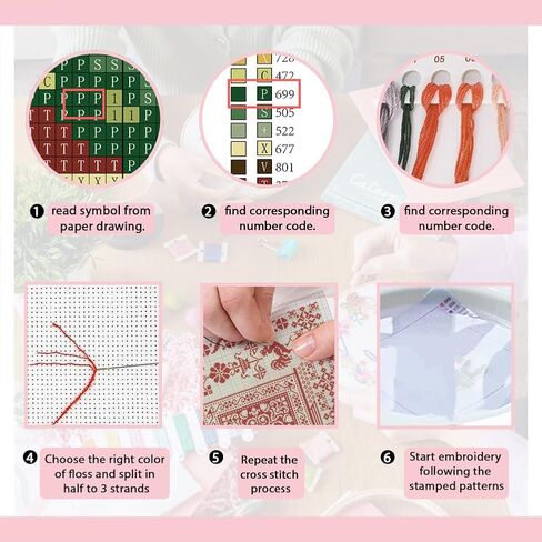 FREEBLOSS 11CT Cross Stitch Kits Country House Stamped Embroidery Kits with Instruction Cross Stitch Wall Hanging Kit for Needlepoint Adults Wall Art Decoration 18x18in/45x45cm in Saudi Arabia
