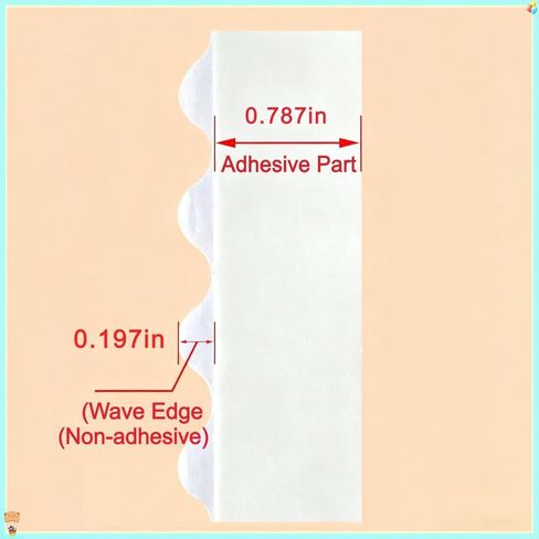 Wave-Edge Double Sided Tape, No Scissors Needed - 32.81ft×0.79in Heavy Duty Waterproof, Multi-Purpose for Walls (Residue-Free), Home Decor, DIY, LED Strip Mounting, 0.2" Easy Peel Layer in Saudi Arabia