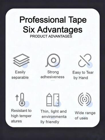 Wave-Edge Double Sided Tape, No Scissors Needed - 32.81ft×0.79in Heavy Duty Waterproof, Multi-Purpose for Walls (Residue-Free), Home Decor, DIY, LED Strip Mounting, 0.2" Easy Peel Layer in Saudi Arabia