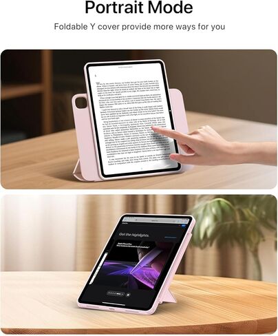 حافظة لجهاز iPad Pro 13 بوصة 2024، حافظة مغناطيسية شفافة قابلة للإزالة بزاوية 360 درجة مع حامل قلم مخفي وجلد بولي يوريثان ثلاثي الطي لجهاز iPad Pro 13 بوصة M4 2024 (أبيض كريمي) in Saudi Arabia