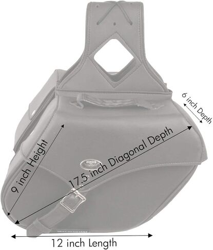 Milwaukee Performance SH66801ZB Medium Zip-Off Single Strap PVC Throw Over Saddlebags - One Size in Kuwait