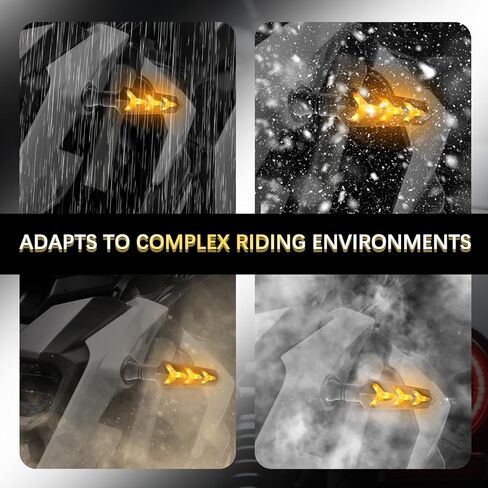 4PCS LED Motorcycle Turn Signals Kit,12V Motorcycle Turn Signals LED Light with Cool Running Amber Light Designs,Y-shape LEDs Turns Signal Motorcycles Accessory in Saudi Arabia