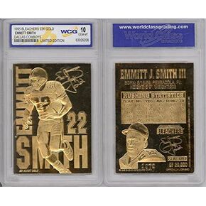 Emmitt Smith 1995 23KT Gold Card Sculpted NFL Dallas Cowboys Graded GEM Mint 10 in Saudi Arabia