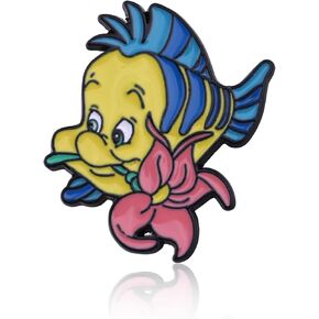 أقراط KEYCHIN حورية البحر المفلطحة من Ariel وFlounder Fans هدايا Flounder مجوهرات للنساء والفتيات in Saudi Arabia