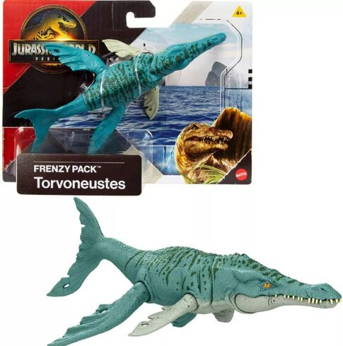 Mattel Jurassic World Rebirth Torvoneustes, Dinosaur Action Figure, Frenzy Pack in Saudi Arabia
