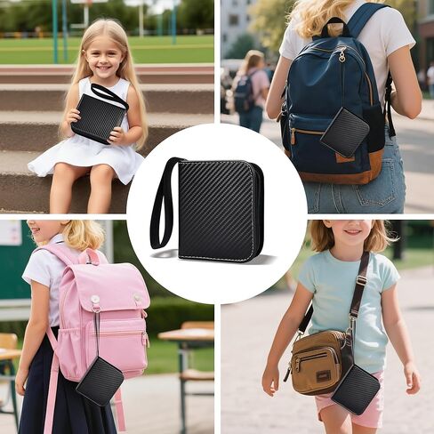 1 Pocket Black Mini Pokemon Binder,Card Albumr with Removable Sleeves for 80 Cards in 3X 4'',Collection Binder with Zipper,3 Ring Trading Collection Album for MTG TCG Pokemon Sport Cards in Saudi Arabia