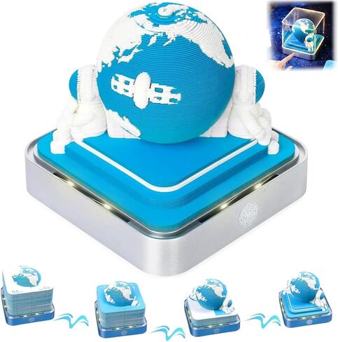 تقويم ثلاثي الأبعاد 2026، تقويم قطعة وقت المكتب 2026، مفكرة فنية ورقية ثلاثية الأبعاد قابلة للتمزيق مع أضواء LED، تقويمات لوحة فنية إبداعية ثلاثية الأبعاد للمذكرات، هدية نحت الورق بنفسك (ك) in Kuwait