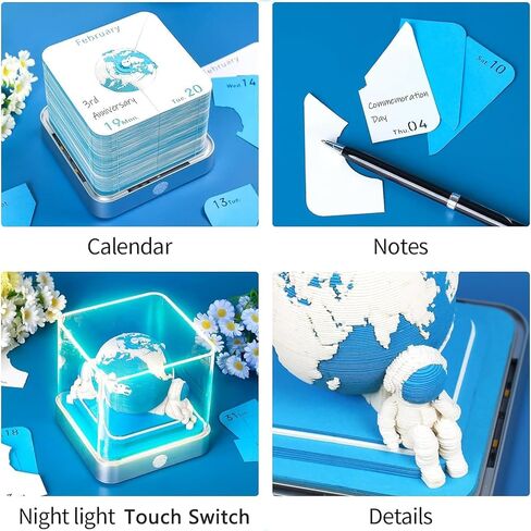 تقويم ثلاثي الأبعاد 2026، تقويم قطعة وقت المكتب 2026، مفكرة فنية ورقية ثلاثية الأبعاد قابلة للتمزيق مع أضواء LED، تقويمات لوحة فنية إبداعية ثلاثية الأبعاد للمذكرات، هدية نحت الورق بنفسك (ك) in Kuwait