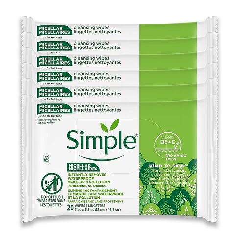 Simple Exfoliating Wipes, 25 Count (Pack of 2) in Saudi Arabia