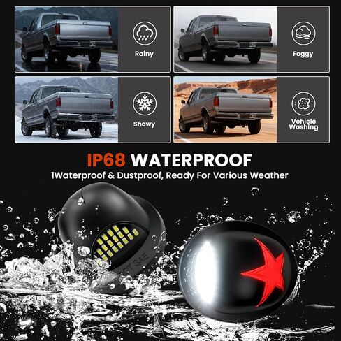 YCLL مجموعة مصابيح لوحة الترخيص LED استبدال مصباح العلامة متوافق مع مصابيح اللوحة الخلفية Ford F150 F250 Pickup، 6000K، سطوع 400%، 2 حزمة، تصميم على شكل F in Kuwait