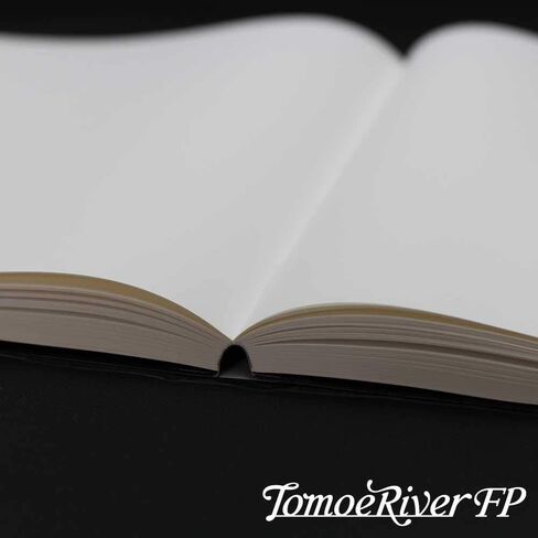 Tomoe River FP (52 جم/م2) دفتر ملاحظات من SANZEN، 5.85 بوصة × 8.27 بوصة، 368 صفحة (184 ورقة)، غلاف صلب، غير مسطر، مرتبط بخيط، أبيض (SR-A5MBW) in Kuwait