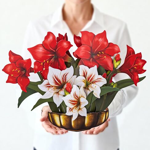 Christmas Tree Pop Up Card, 18 Inches Real Size Display 3D Merry Christmas Greeting Card, Forever Tree Holiday Décor, Paper Flower Bouquet, Gift for Xmas Season, Includes Envelope & Message Note in Saudi Arabia