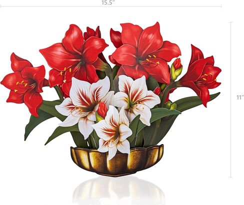 Christmas Tree Pop Up Card, 18 Inches Real Size Display 3D Merry Christmas Greeting Card, Forever Tree Holiday Décor, Paper Flower Bouquet, Gift for Xmas Season, Includes Envelope & Message Note in Saudi Arabia