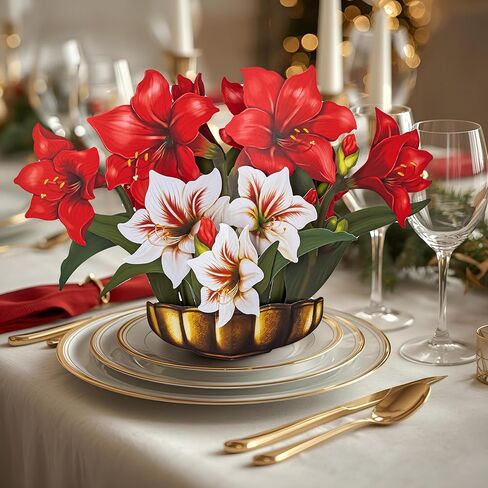 Christmas Tree Pop Up Card, 18 Inches Real Size Display 3D Merry Christmas Greeting Card, Forever Tree Holiday Décor, Paper Flower Bouquet, Gift for Xmas Season, Includes Envelope & Message Note in Saudi Arabia