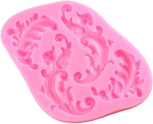 1pc European Leaf Scroll Relief Border Silicone Mold DIY Decorating Tools Mould in Saudi Arabia