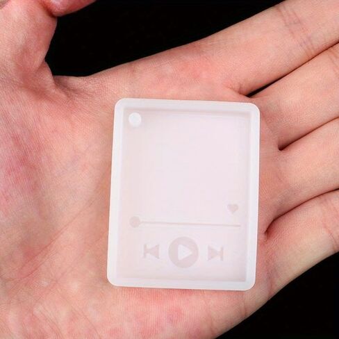 1 PC High-Gloss Epoxy Resin Keychain Mold - Rectangular Silicone Casting Mould for DIY Jewelry and Crafts in Saudi Arabia