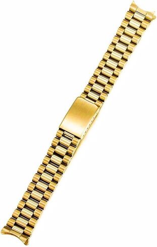 Curved End 18MM 19MM 20MM Brush Polish Solid Stainless Steel President Watch Strap Band Fit For Rolex Sekio Mechanical watch in Saudi Arabia