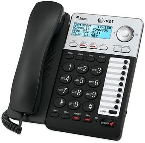 هاتف أرضي سلكي، Att Ml17929 2-line مكتب منزلي مكتب مكبر صوت هاتف أرضي in Saudi Arabia