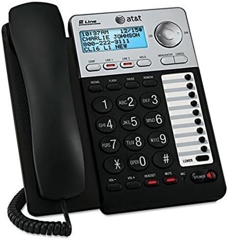 هاتف أرضي سلكي، Att Ml17929 2-line مكتب منزلي مكتب مكبر صوت هاتف أرضي in Saudi Arabia