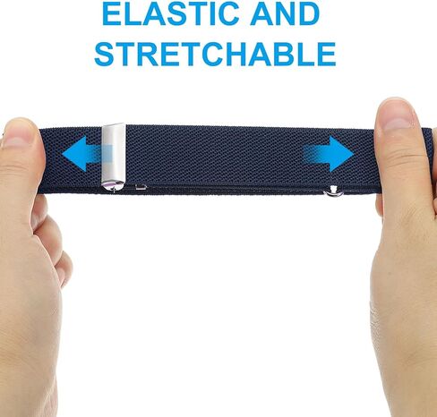 PATIKIL Adjustable Arm Bands, 2 Pack/1 Pair Anti-Slip Sleeve Garter Elastic Shirt Sleeve Holders for Men Women, Navy Blue in Saudi Arabia