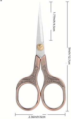 1PC Vintage-Inspired Stainless Steel Sewing Scissors Set for Fabric and Thread, Precise Cutting, Multicolore in Saudi Arabia