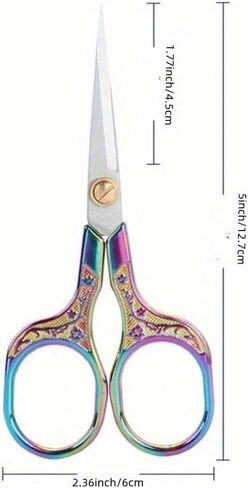 1PC Vintage-Inspired Stainless Steel Sewing Scissors Set for Fabric and Thread, Precise Cutting, Multicolore in Saudi Arabia
