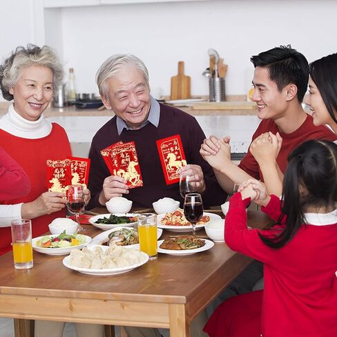 12 Patterns 72 Pcs Chinese New Year Red Envelopes 2026 – 3.5 x 6.7 Inch Lucky Horse Hong Bao Red Pocket Envelopes for Money, Gold Foil Embossed Lunar Envelopes for Spring Festival, Wedding Birthday in Kuwait