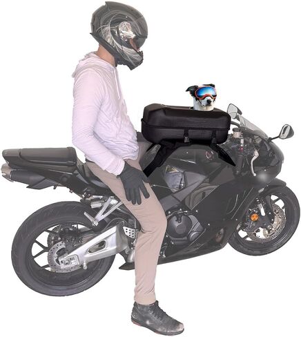RuffLyfe TankMate حاملة كلاب للدراجات النارية مثبتة على خزان غاز عالمي للكلاب الصغيرة والمتوسطة الحجم، تصميم غير قابل للانزلاق، سطح خارجي مقاوم للماء، بطانة داخلية مخملية، نقل آمن للحيوانات الأليفة in Saudi Arabia
