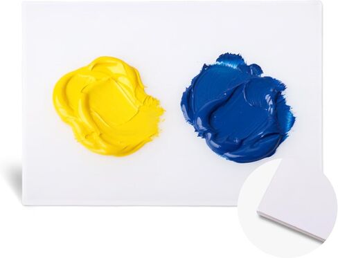 7x9 Inch Neutral Tempered Glass Palette for Oil Painting | Neutral Grey Scratch-Resistant Surface | Keeps Paints Wet & Effortless to Clean | Essential for Artists & DIY Color Mixing in Saudi Arabia