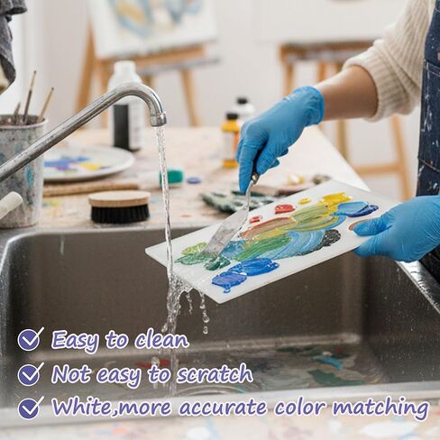 7x9 Inch Neutral Tempered Glass Palette for Oil Painting | Neutral Grey Scratch-Resistant Surface | Keeps Paints Wet & Effortless to Clean | Essential for Artists & DIY Color Mixing in Saudi Arabia