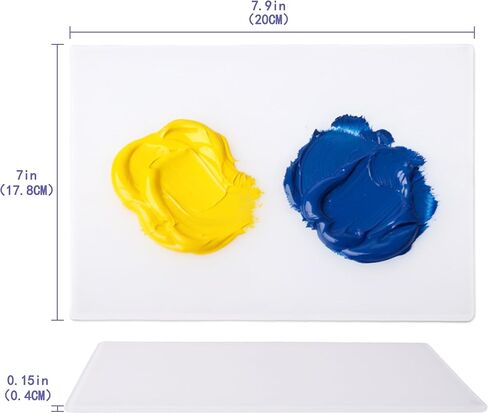 7x9 Inch Neutral Tempered Glass Palette for Oil Painting | Neutral Grey Scratch-Resistant Surface | Keeps Paints Wet & Effortless to Clean | Essential for Artists & DIY Color Mixing in Saudi Arabia